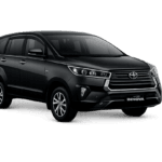 Toyota Innova Reborn hitam untuk layanan sewa mobil Bandung dengan driver profesional dari Traveego Bandung Rent Car