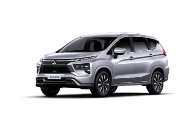 Mitsubishi Xpander putih untuk layanan sewa mobil Bandung dengan driver profesional dari Traveego Bandung Rent Car