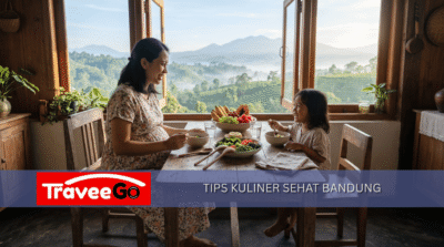 Kuliner sehat di Bandung – ibu hamil dan anak menikmati makanan sehat
