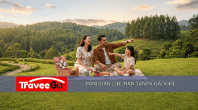 Liburan tanpa gadget – keluarga bahagia di taman Bandung