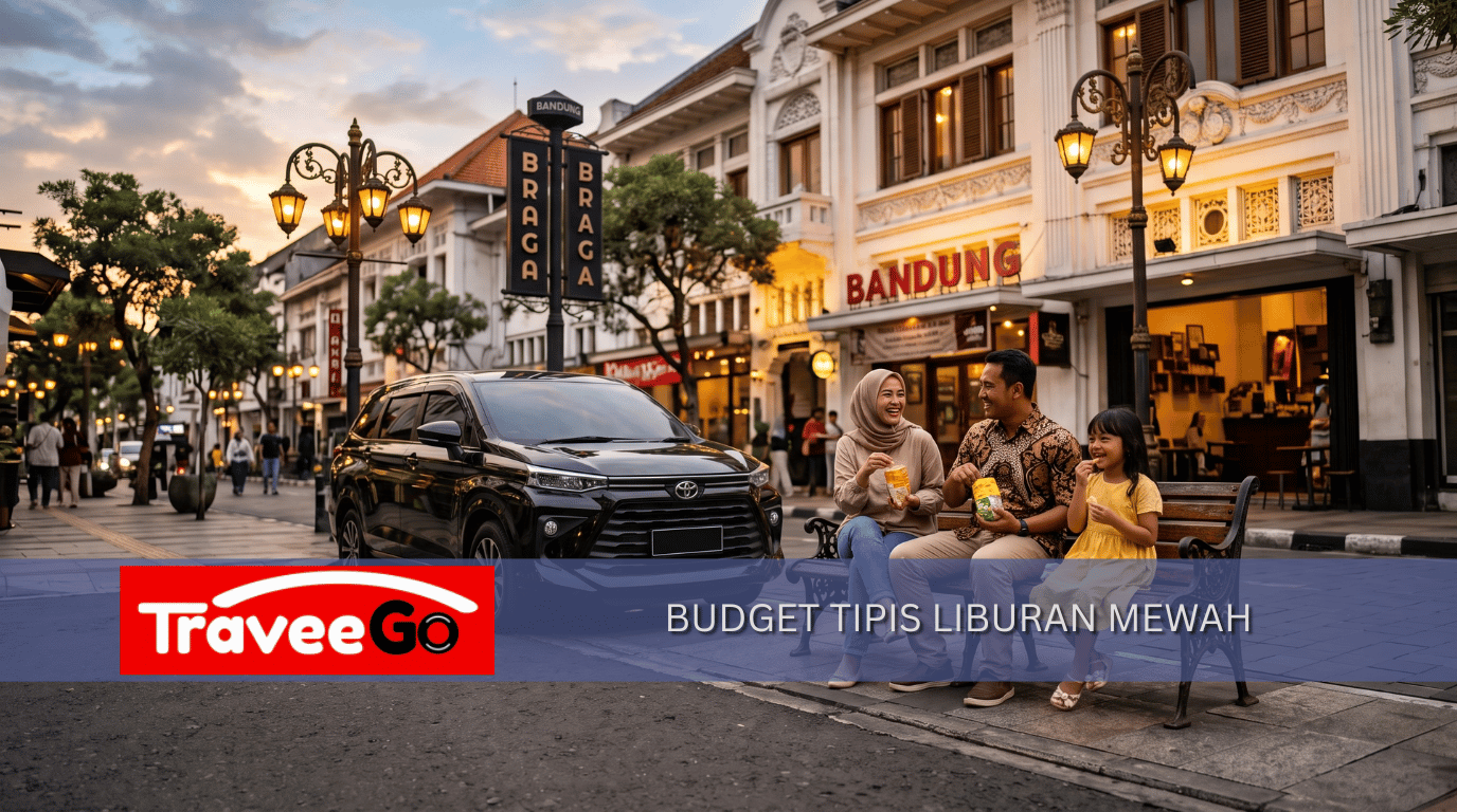 Tips hemat liburan ke Bandung – keluarga bahagia di Jalan Braga