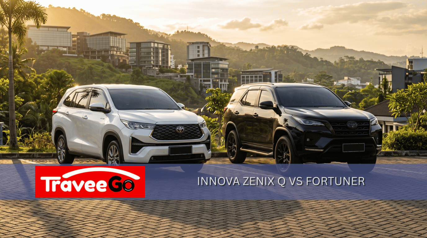 Perbandingan Innova Zenix Q dan Fortuner untuk sewa mobil Bandung – Traveego